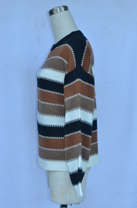 Stylish Patchwork Pullover Base Knit Sweater