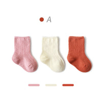 Baby  Autumn New Style Non-tight Leg Socks Pure Color