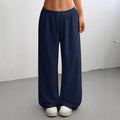 Womens Loose Casual Drawstring Sports Flare Wide-Leg Pants Womens Trousers