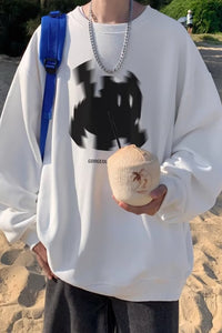 Puppy Printed Crew Neck Sweatshirt Women's All-match Loose