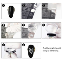 Painted Print Oil Transfer Oil Transfer Print Template Nail Polish Set