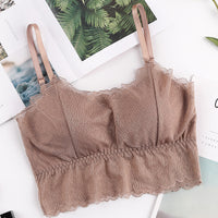 Ice Silk Thread Wrapped Chest Bottoming Underwear With Chest Pad Tube Top