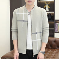 Mens Sweater-Like Casual Jacket In Mink Velvet