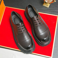 Business Formal Britishstyle Glossy Heightincreasing Leather Shoes