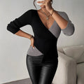 Women's Mixed Color Stripe Knitwear