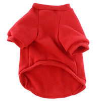 Pet Clothes Fleece-lined Thickened Solid Color Hoodie