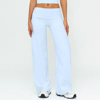 Relaxed-fit Fold-over-waist Wide-leg Sweatpants