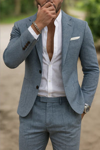 Two-piece Digital Printing Suit With Two Buttons Suit