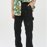 Basic Slightly Flared Split Jeans