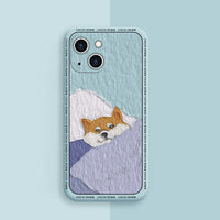Oil Painting Shiba Inu Couple's Mobile Phone Case