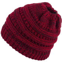 Personalized Women's Ponytail Knitted Wool Hat
