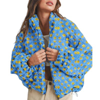 New Women Anti-blowing Lamb Wool Plaid Fashion Casual Loose Jacket
