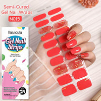 Japanese Style Nail Beauty Gel Stickers Semi-curing French Gel