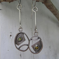 Creative And Elegant Personality Geometry Oval Long Earrings