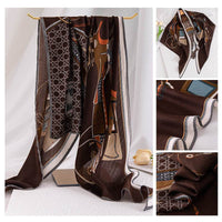 Vintage Print Polyester Fashion Scarf Dual-use Shawl
