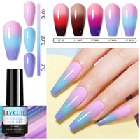 Temperature Change Glitter UV Polish Three-section Color Change