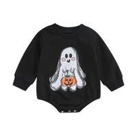 Funny Cute Pumpkin Ghost Graffiti Bag Fart Romper
