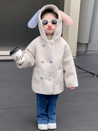 New Children Fashionable Fleece-lined Little Girl Thickened Warm Coat