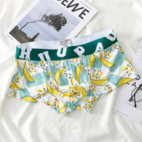 Printed Ice Silk Men's Four Seasons Sexy And Breathable Boxers