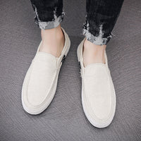 Linen Cloth Slip-on Lofter Casual Canvas Summer Stirrup Heel Men's Shoes