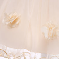 Girls Wedding Dress Tutu Skirt New Handmade Flower Mesh