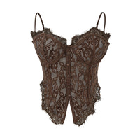 Sexy Lace Patchwork Fishbone Camisole