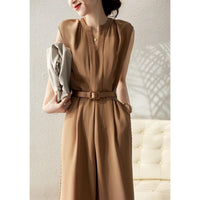 Elegant Pure Color Slimming Jumpsuit For Women