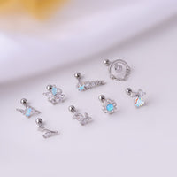 New 0.8MM Titanium Steel Thin Rod Fashion Stud Earrings