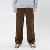 American Personality Jeans Zipper Worn Burrs Tassels Hip Hop Design Sense