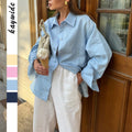 European And American Leisure Vacation Solid Color Long Sleeve Women
