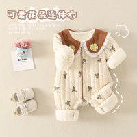 Winter Little Floral Baby Jumpsuits