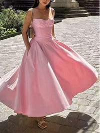 Elegant French-style Vintage Slim-fit Slip Dress For Women