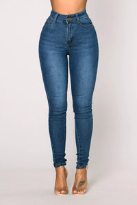 Ultra High Waist Stretch Hip Lift Denim Skinny Pants