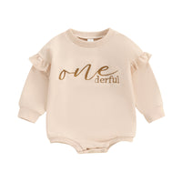 Clothes For Babies Alphabet Embroidery Jumpsuit Long Sleeve Romper