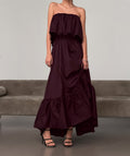 Fashionable Ruffled Strapless Dress