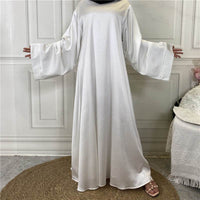 Middle East Dubai Hot Sale Lace Up Satin Muslim Dress