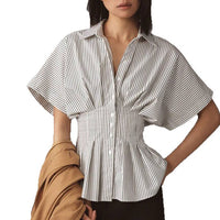 Pleated Waist-cinching Top That Flatters Your Figure And Pairs Effortlessly With Any Look