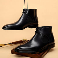 Men's High Top Carved Martin Boots