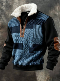 New Men's Casual Long-sleeve Hoodie With A Stand-up Collar And Zipper