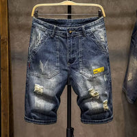 Men's Denim Summer Thin Leisure Ripped Pants