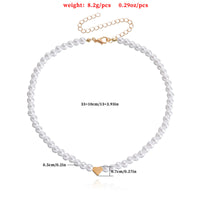 Colorful Light Luxury Baroque Pearl Love Necklace Necklace Women