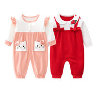 2 Pieces Of Newborn Baby Female Romper Jumpsuit