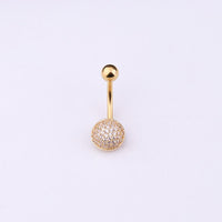 New Micro Inlaid Zircon Umbilical Ring