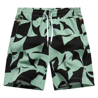 Casual Loose Pattern Cropped Elastic Waist Breathable Beach Pants