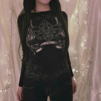 Printed Long-sleeved Top Women's T-shirt