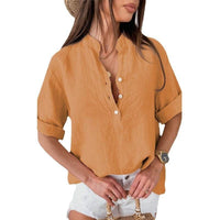 Solid Color Leisure Pullover Half-sleeve Shirt