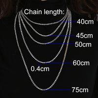 Hip-hop Diamond-studded Necklace For Women And Men