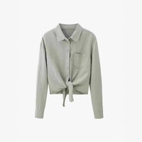 Fashionable, Elegant, And Fresh Cotton-linen Shirt And Skirt Set