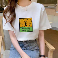 Summer New Fashion Slimming Loose White Short-sleeved T-shirt For Students Women