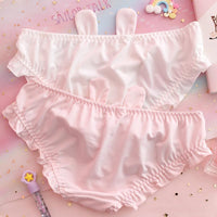 Japanese Underwear  White Girl Rabbit Ice Silk